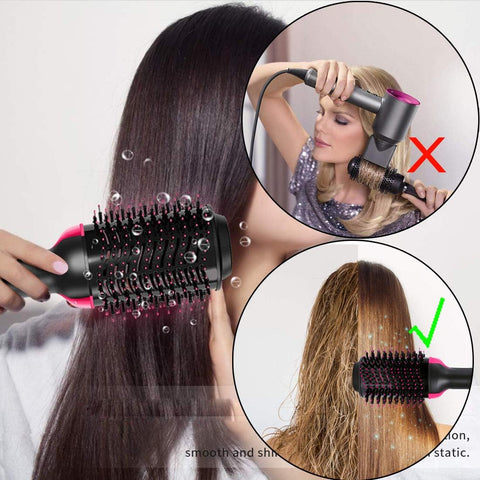 Cepillo Secador 3 en 1 Anti Frizz - Seca, Peina, Alisa
